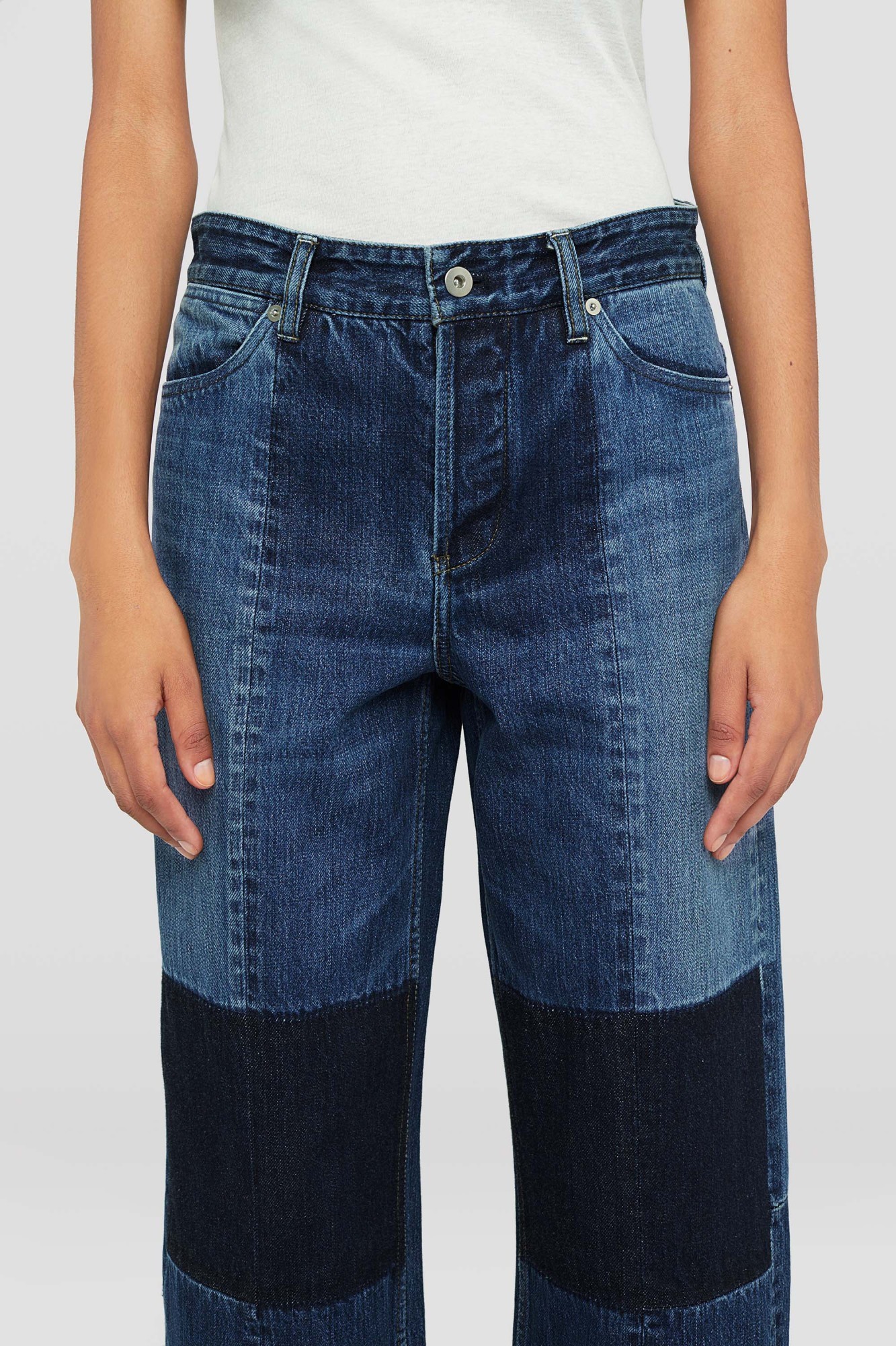 Jil Sander Straight-leg Cotton Trousers In Blue