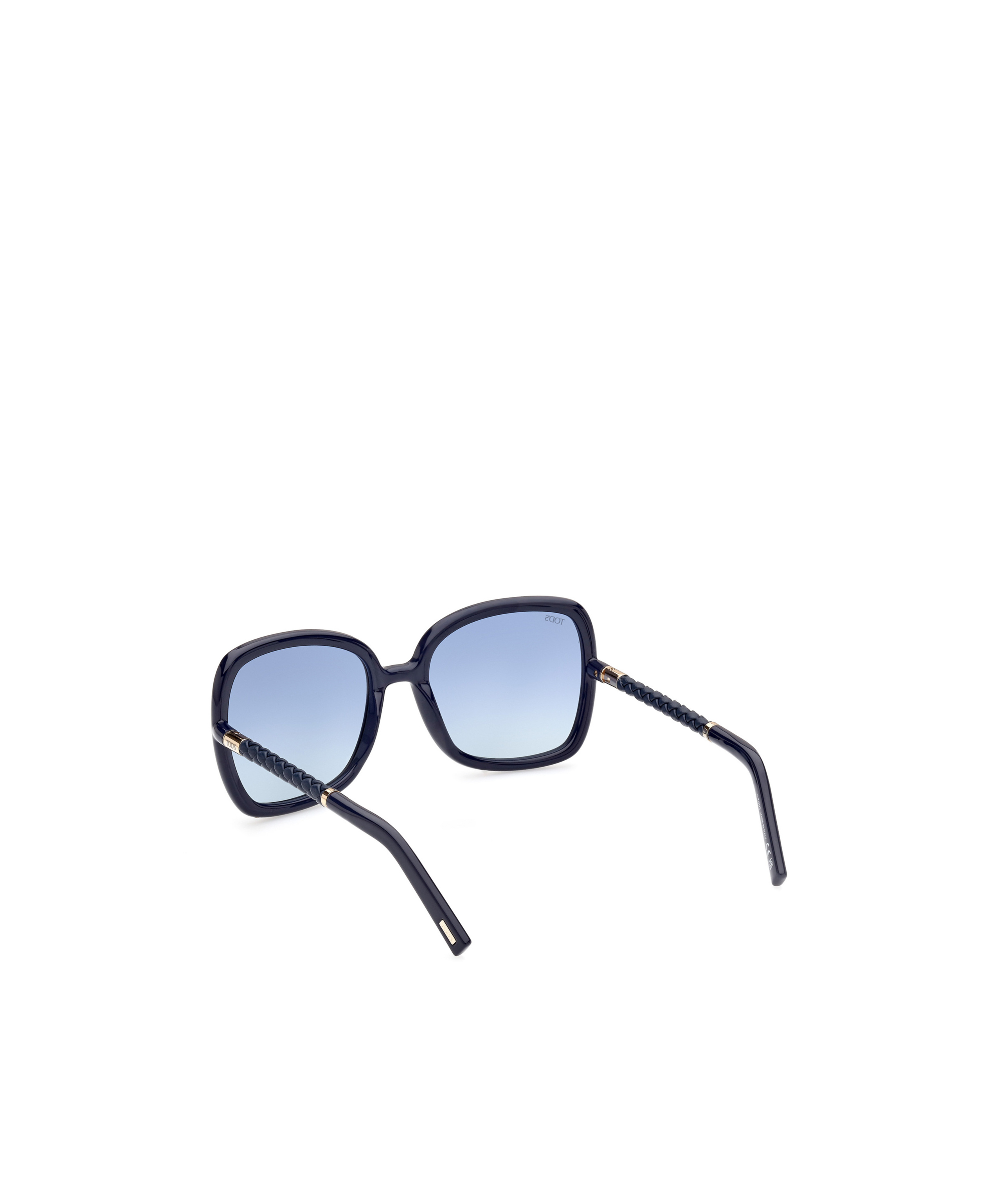 Shop Tod's Geometric Frame Sunglasses In Blue