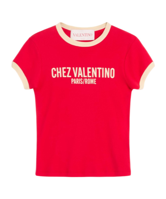 Shop Valentino Jersey Cotton T-shirt In Red