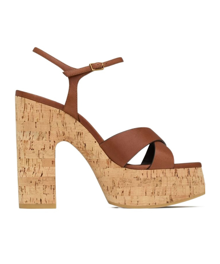 Saint Laurent Bianca High-heeled Sandals In Nude