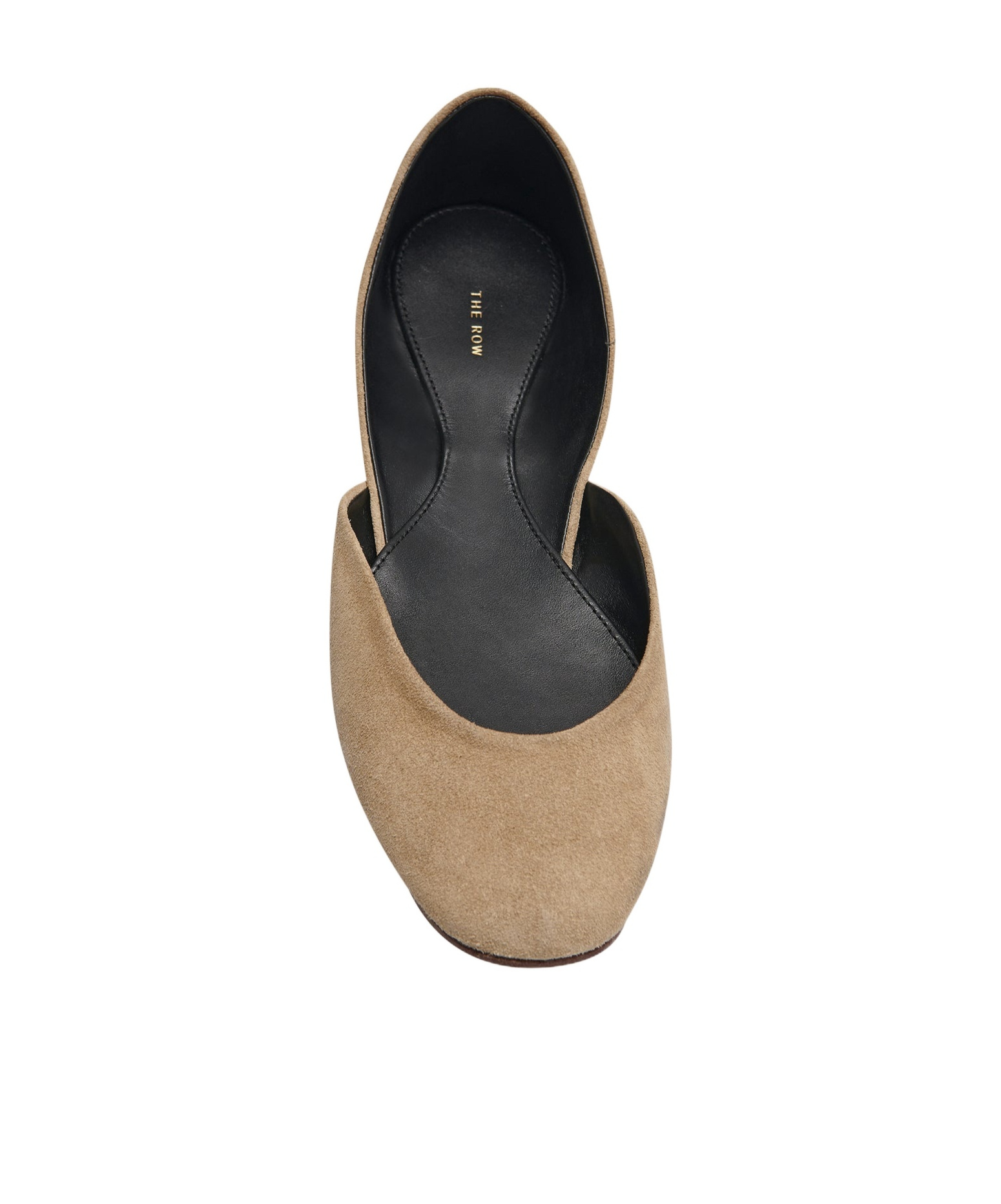 The Row Suede Gemma Ballet Flats In Green