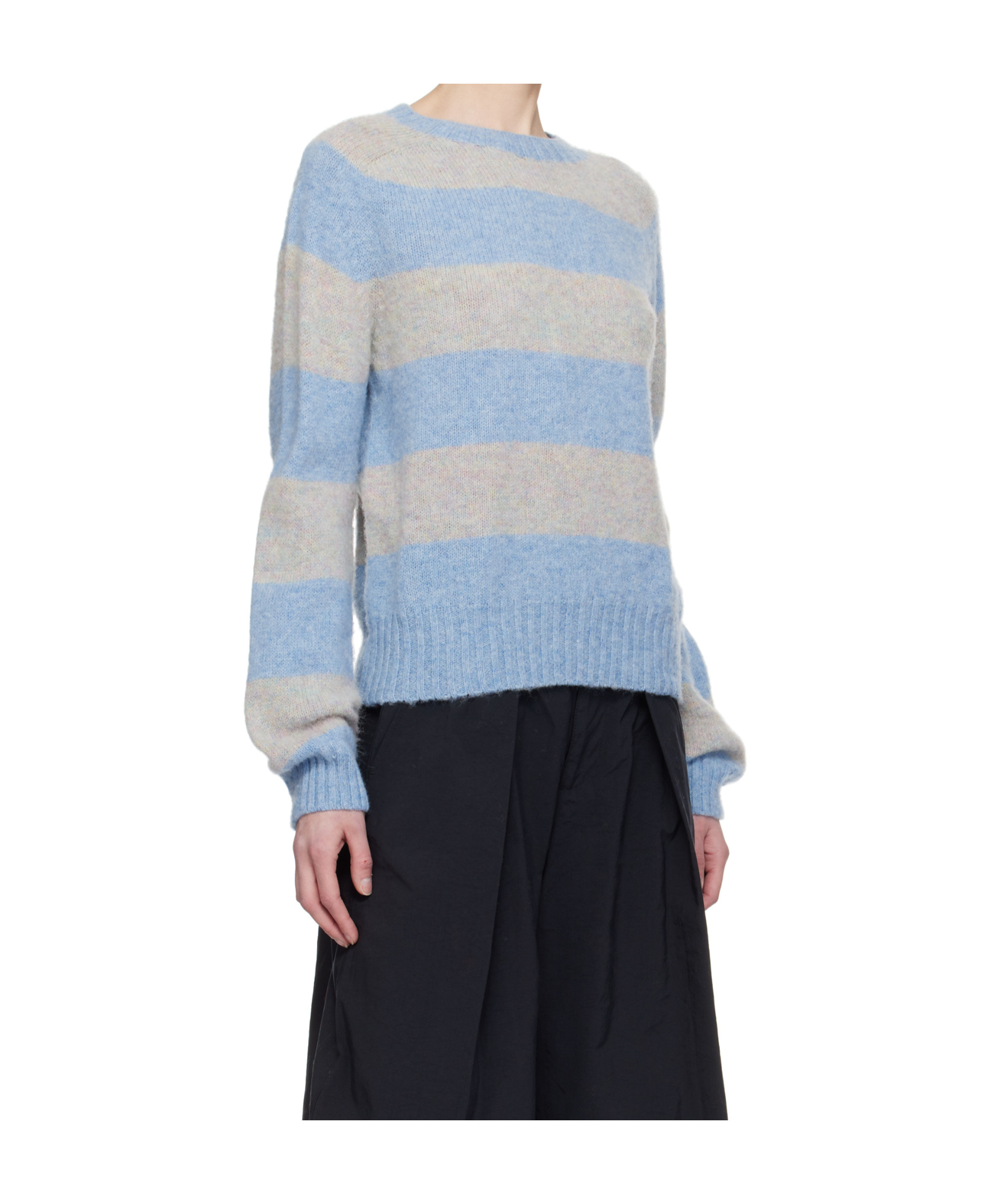 Ymc You Must Create Jets Stripe Sweater In Blue