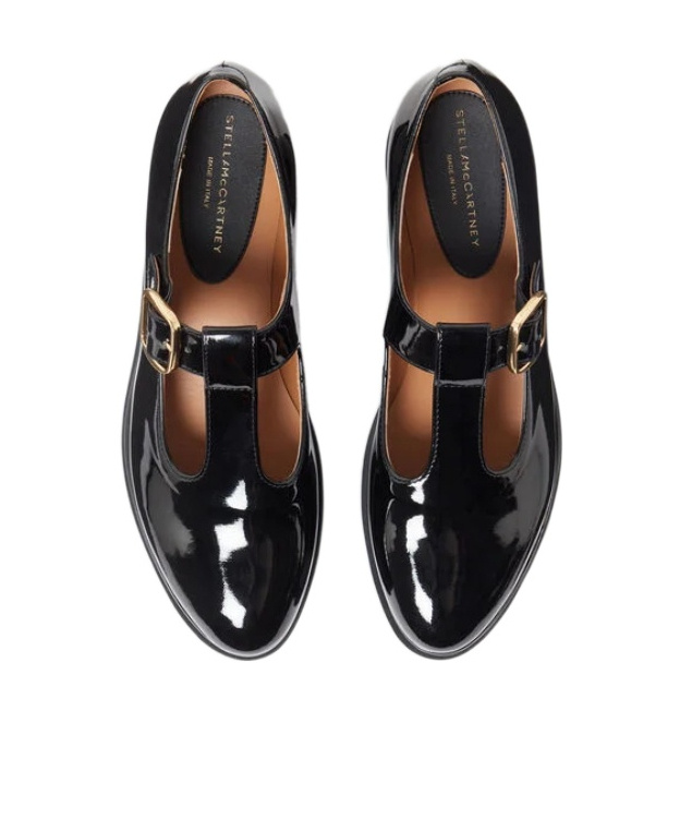 Stella Mccartney Elyse T-bar Platform Mary Janes In Black