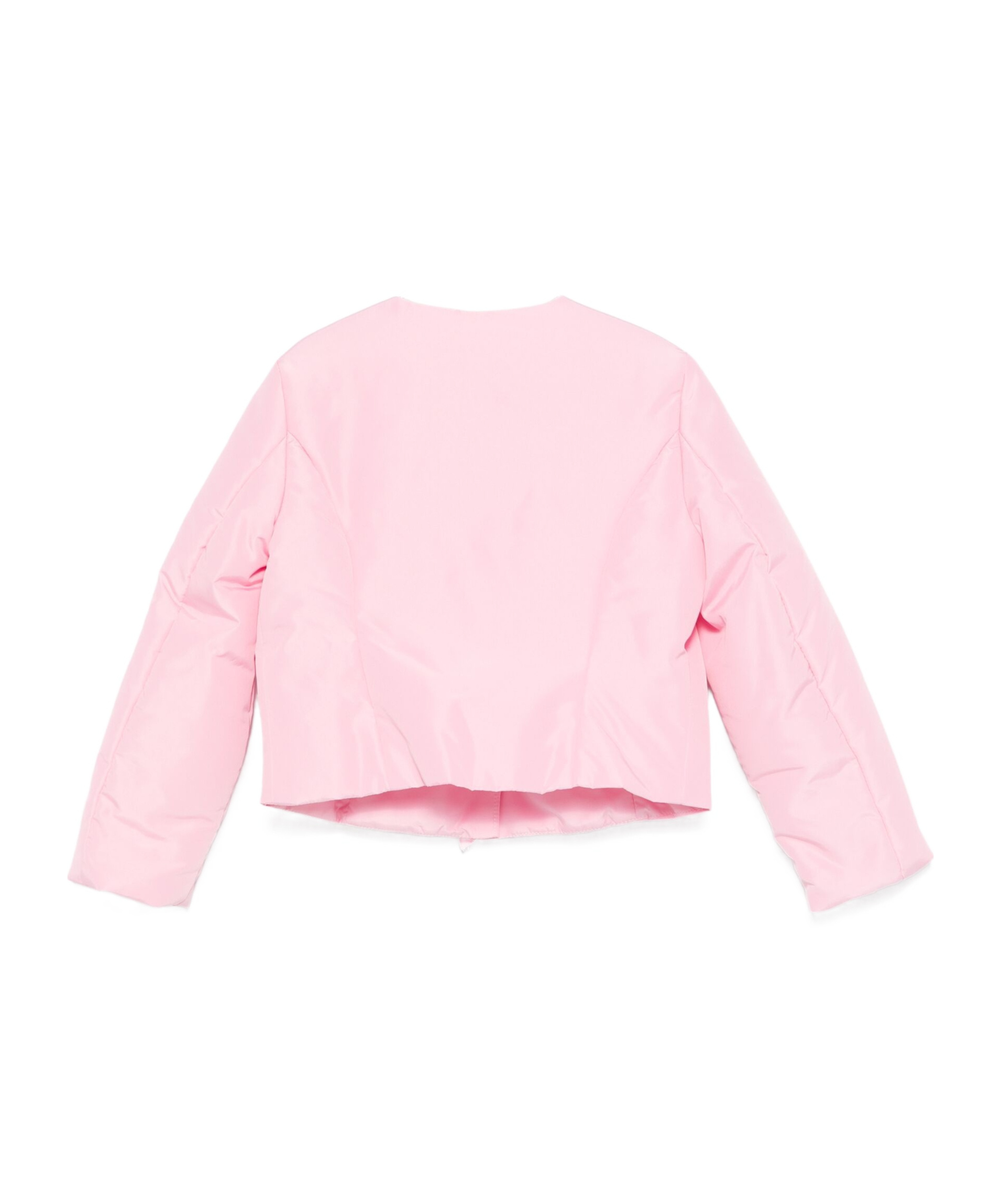 Monnalisa Ruffled-trim Puffer Jacket In Pink