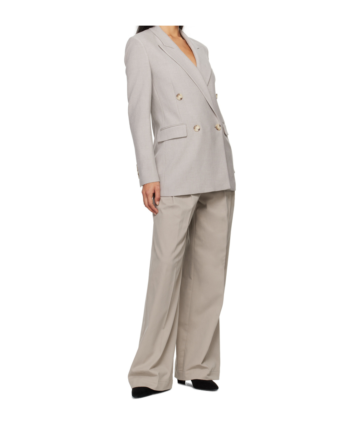 Hugo Boss Belt Loops Slacks In Grey