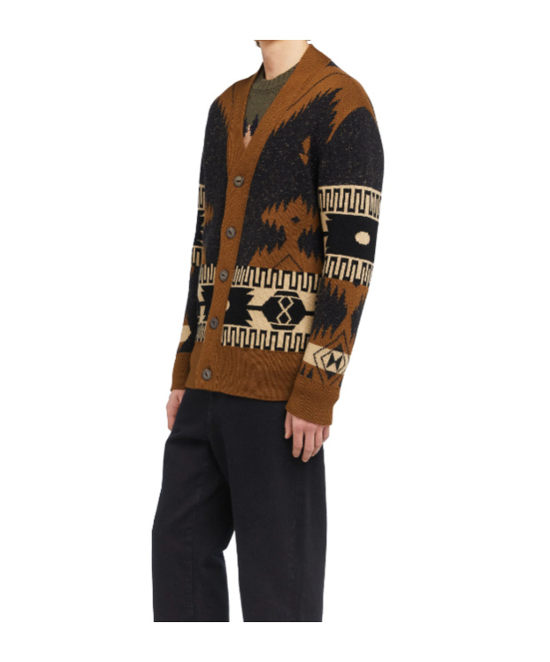 Alanui Dreamscape Icon Geometric-pattern Cardigan In Multi