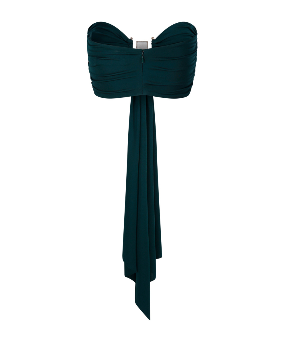 Christopher Esber Pleated Tube Top Vest In Black