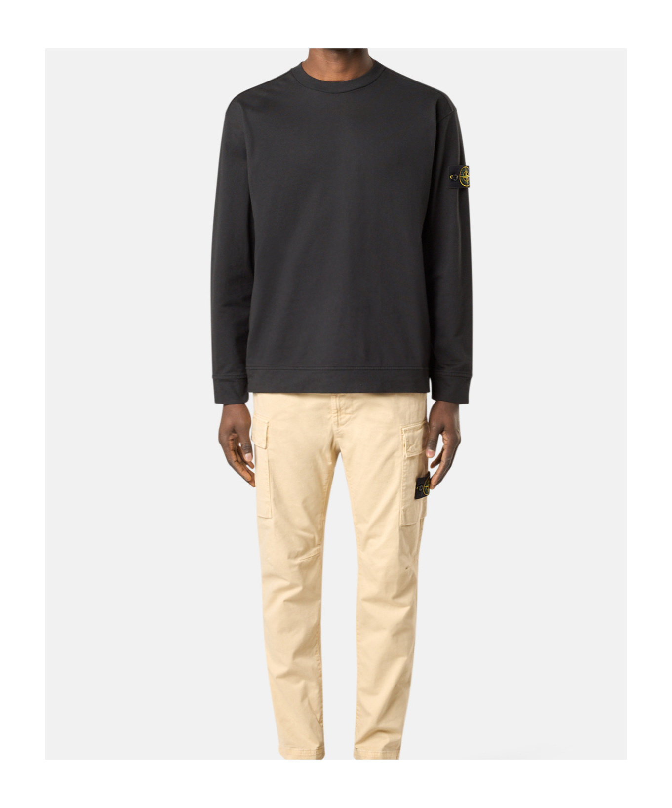 Stone Island 5100007 Cotton Chenille In Black