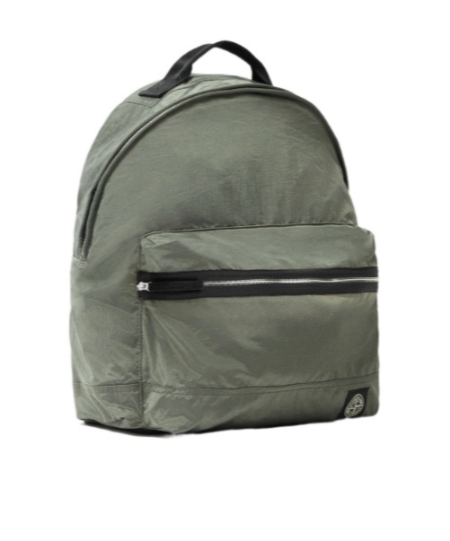 Stone Island Backpack With Front Pocket And Ripstop Lining In Green