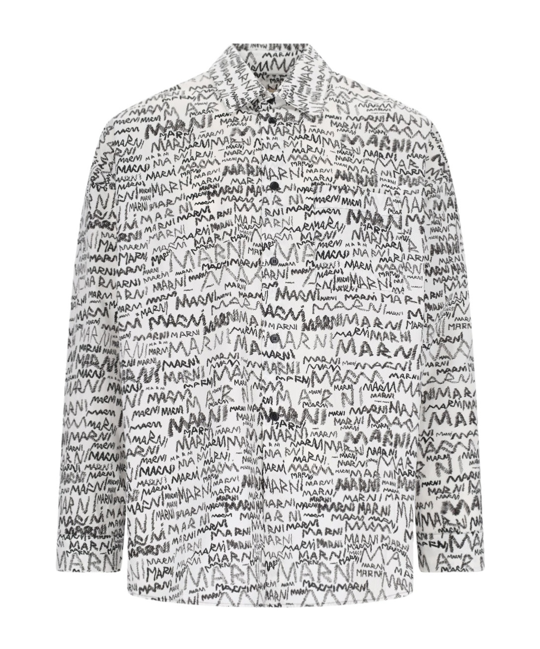 Shop Marni Logo-scribble Shirt In White