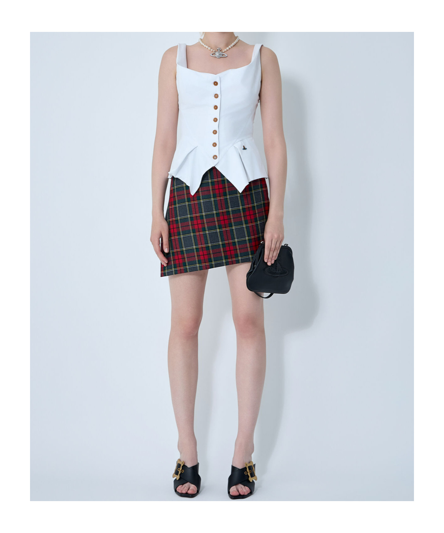 Vivienne Westwood Square-neck Button Down Top In Multi