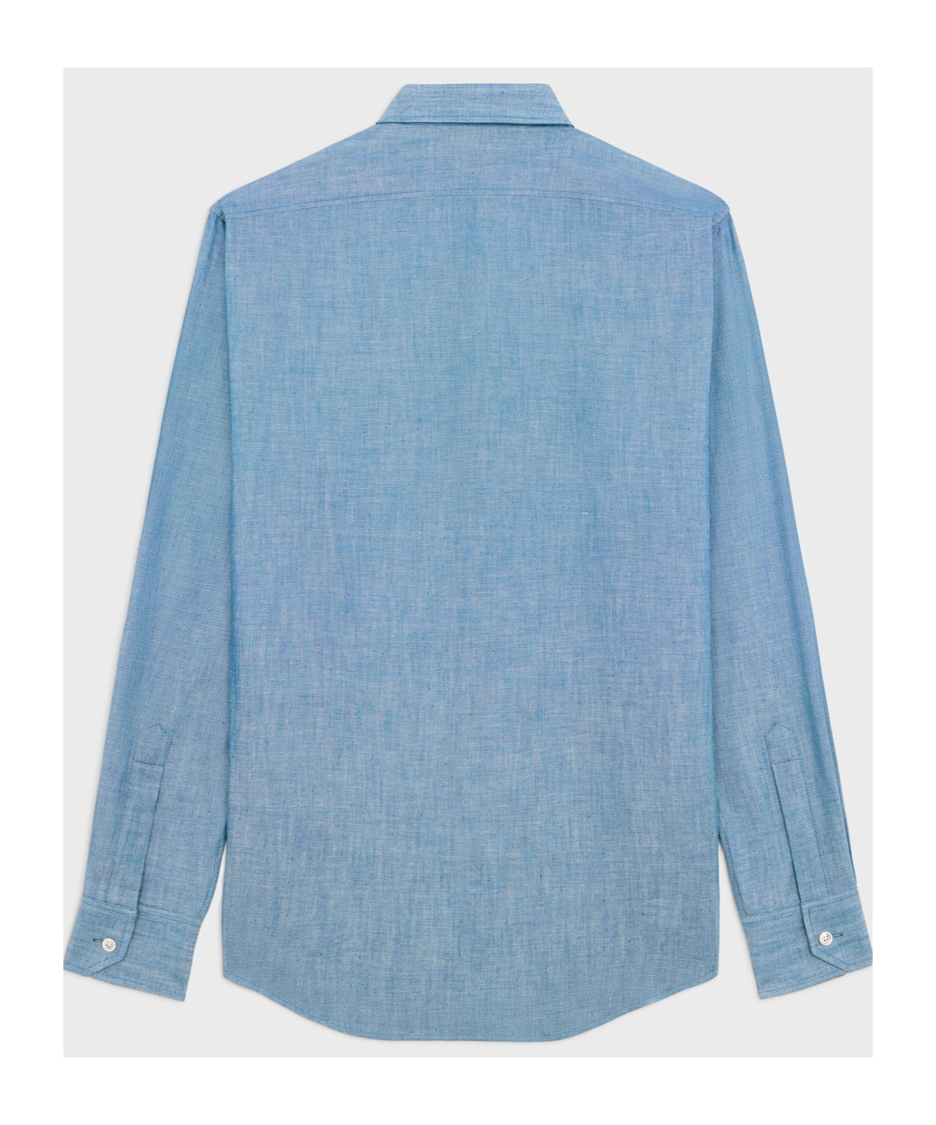 Celine Lapel Long Sleeve Shirt In Blue