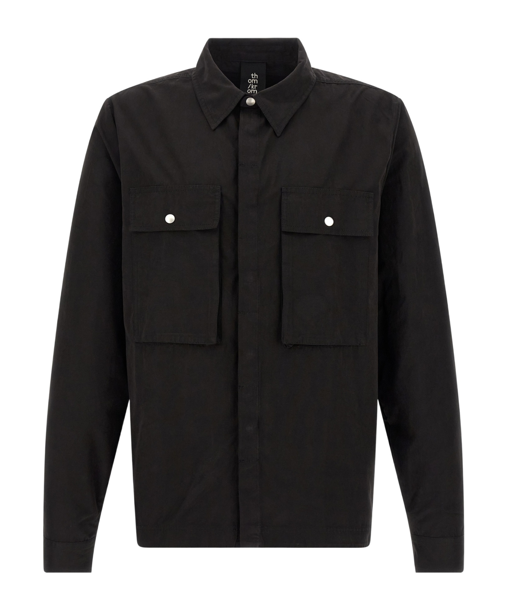Thom Krom Snap-button Pocket Shirt In Black