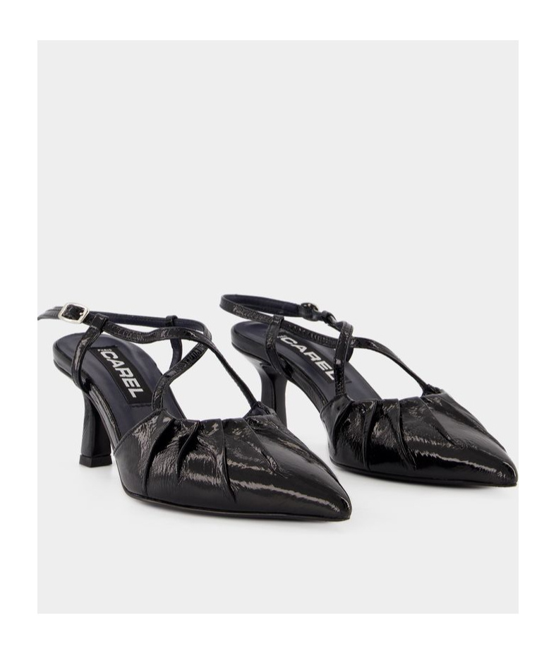 Shop Carel Paris Pointed High-heeled Sandals In Black