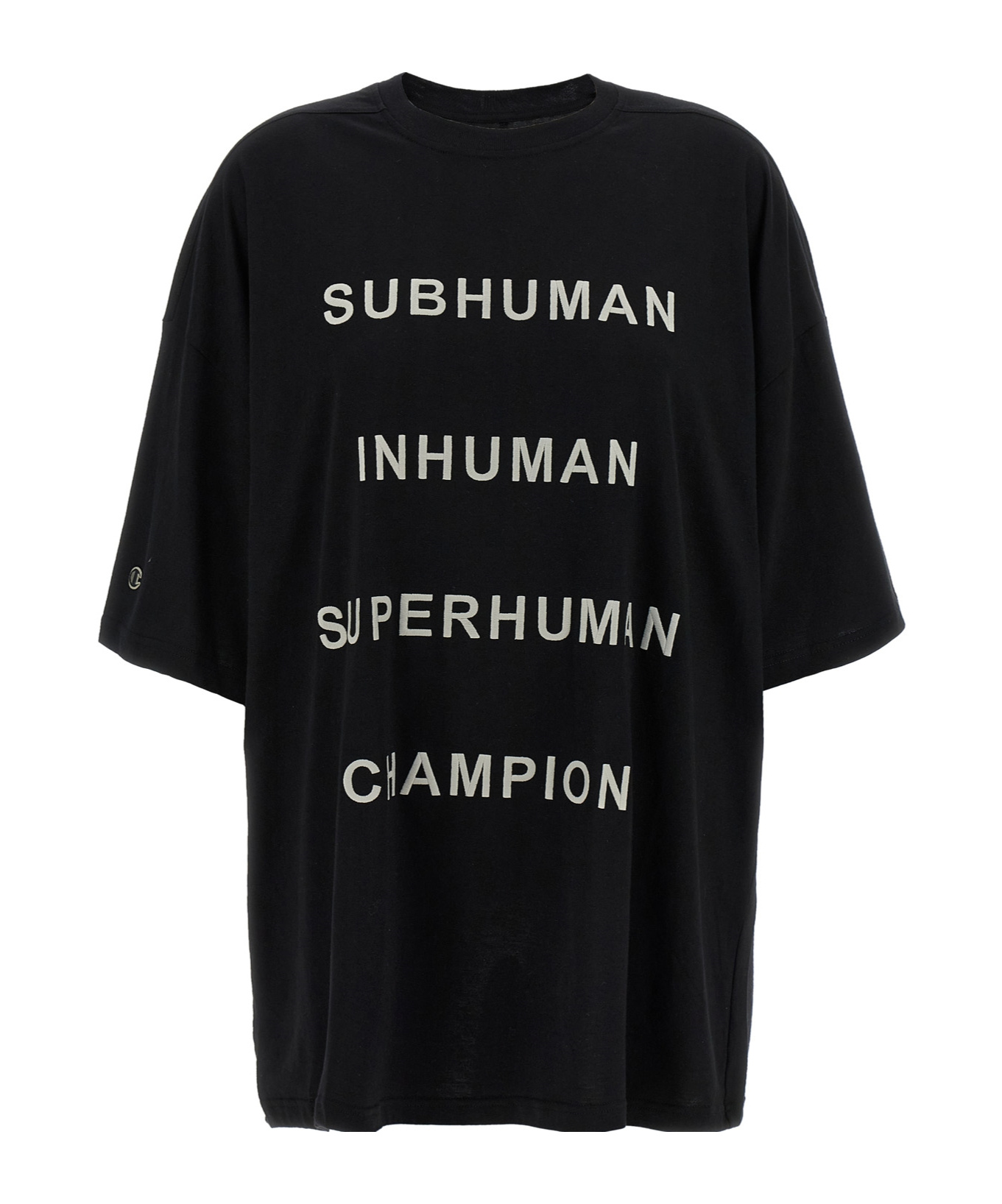 Rick Owens Champion X Owens Crew Neck Graphic T-shirt In Black