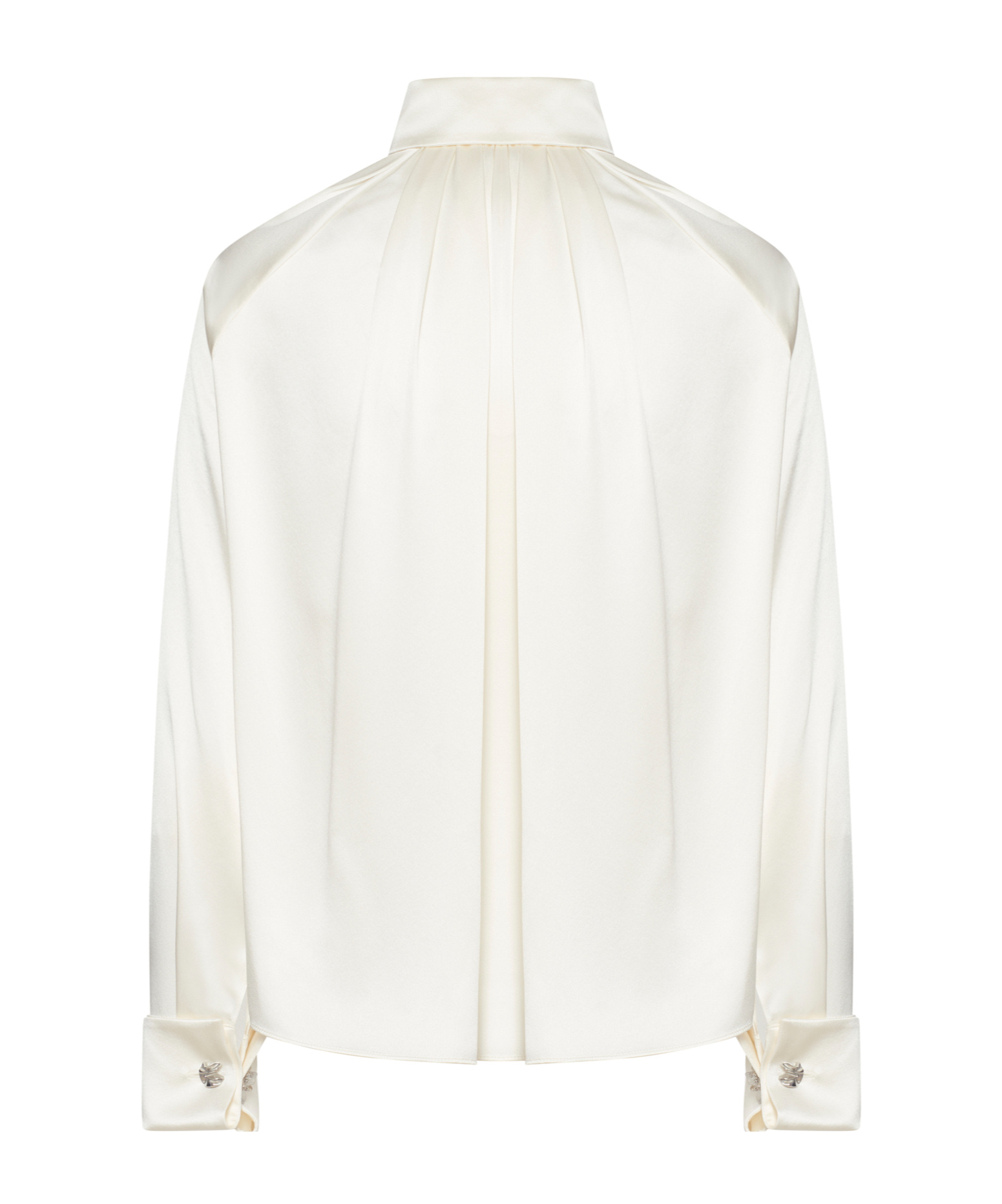 Max Mara Salice Pleated-detail Long-sleeve Shirt In White