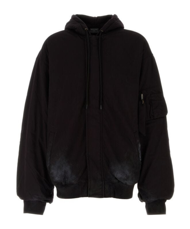 Balenciaga Black Cotton Oversize Sweatshirt