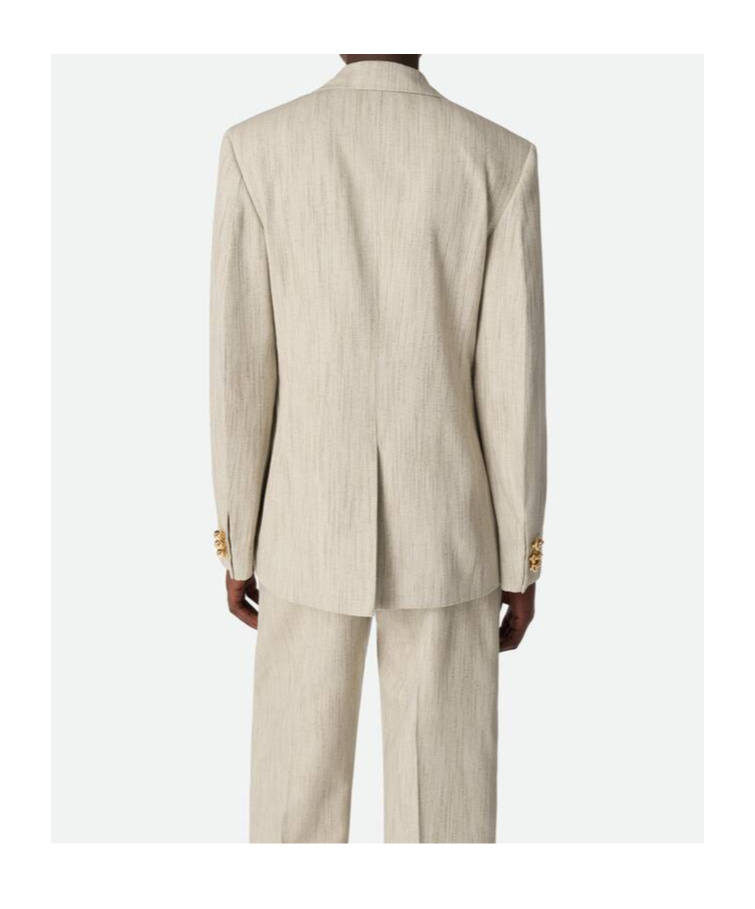 Bottega Veneta Women Melange Sand Viscose Blend Blazer