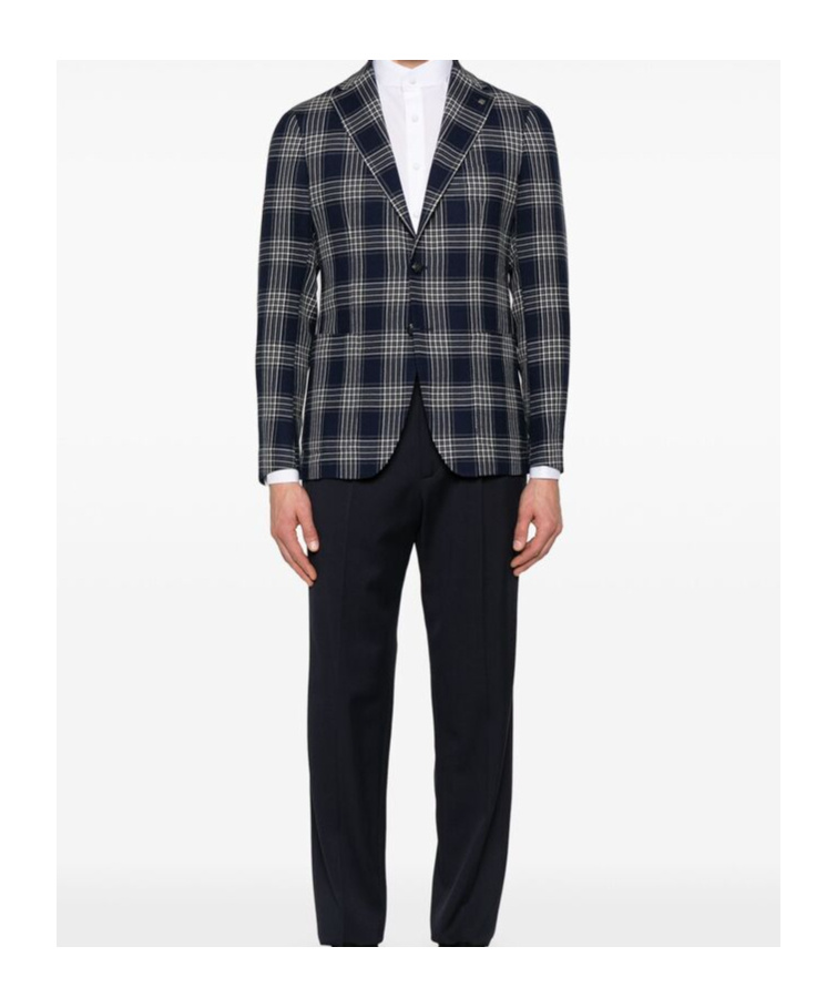 Tagliatore Long-sleeved Suit Coat In Black
