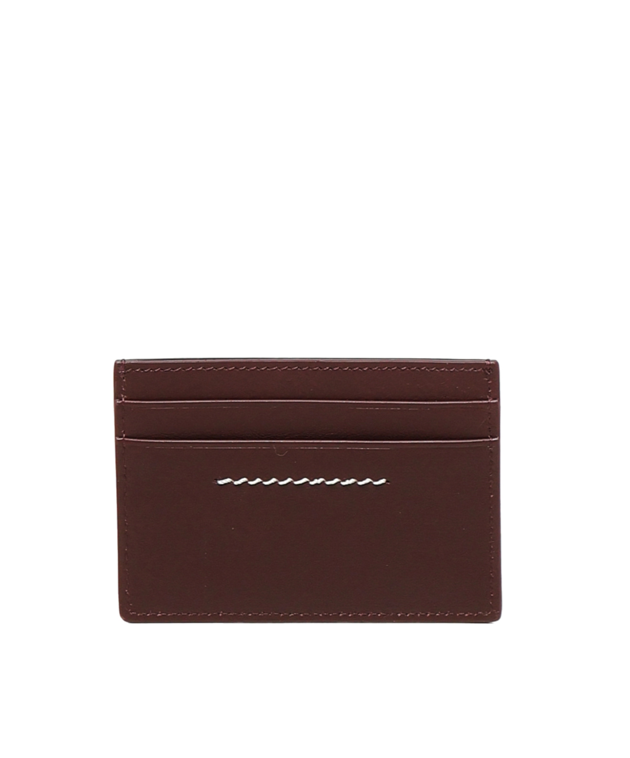 Mm6 Maison Margiela Numbers-plaque Rectangle Cardholder In Brown