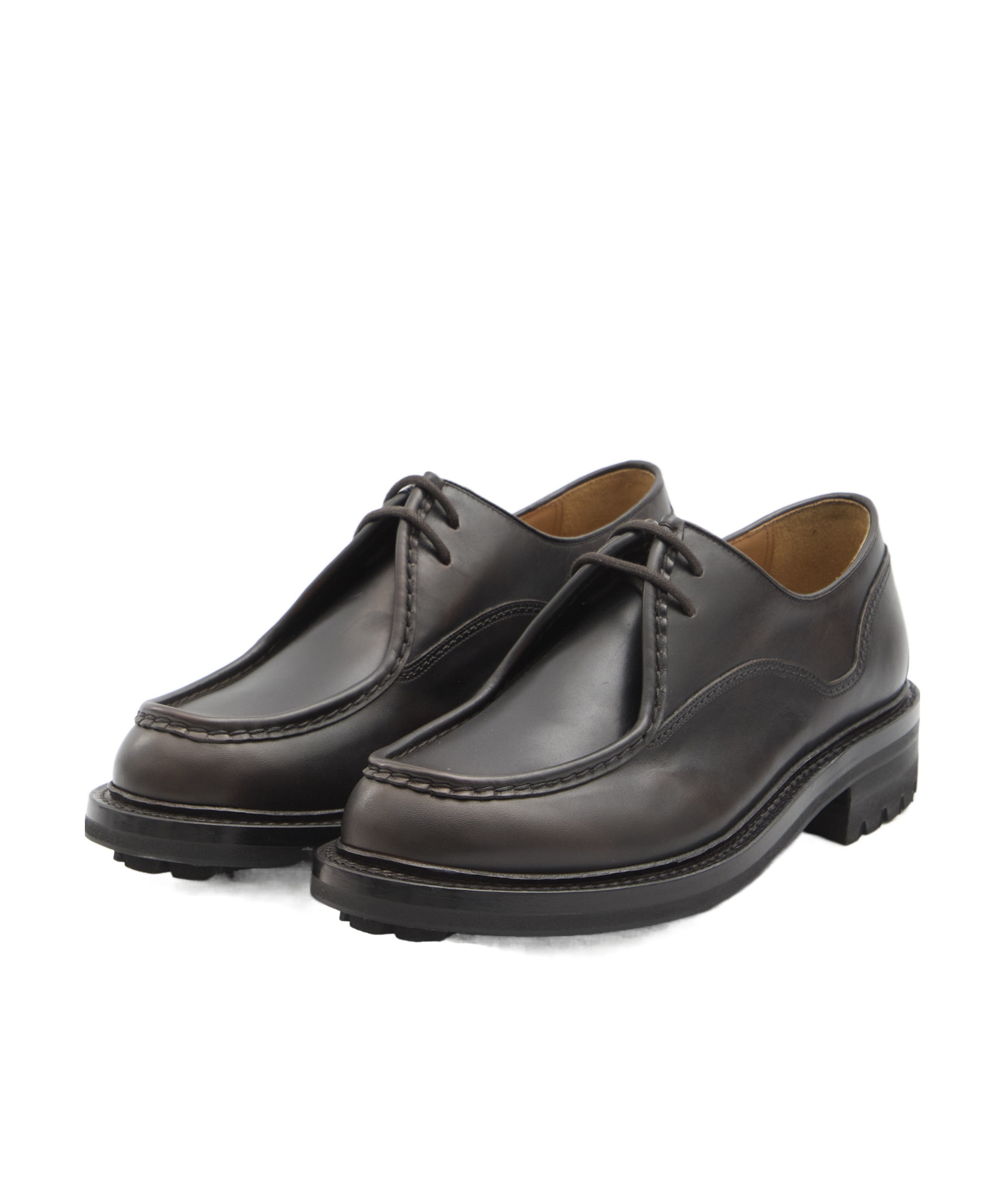 Church's Burnt Leather Lymington Lace Up Shoes In Black