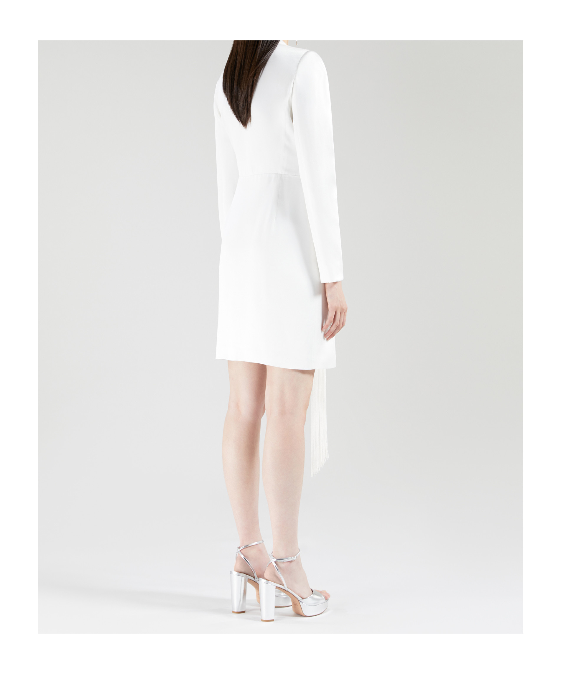 Max Mara Long Sleeve Dress In White