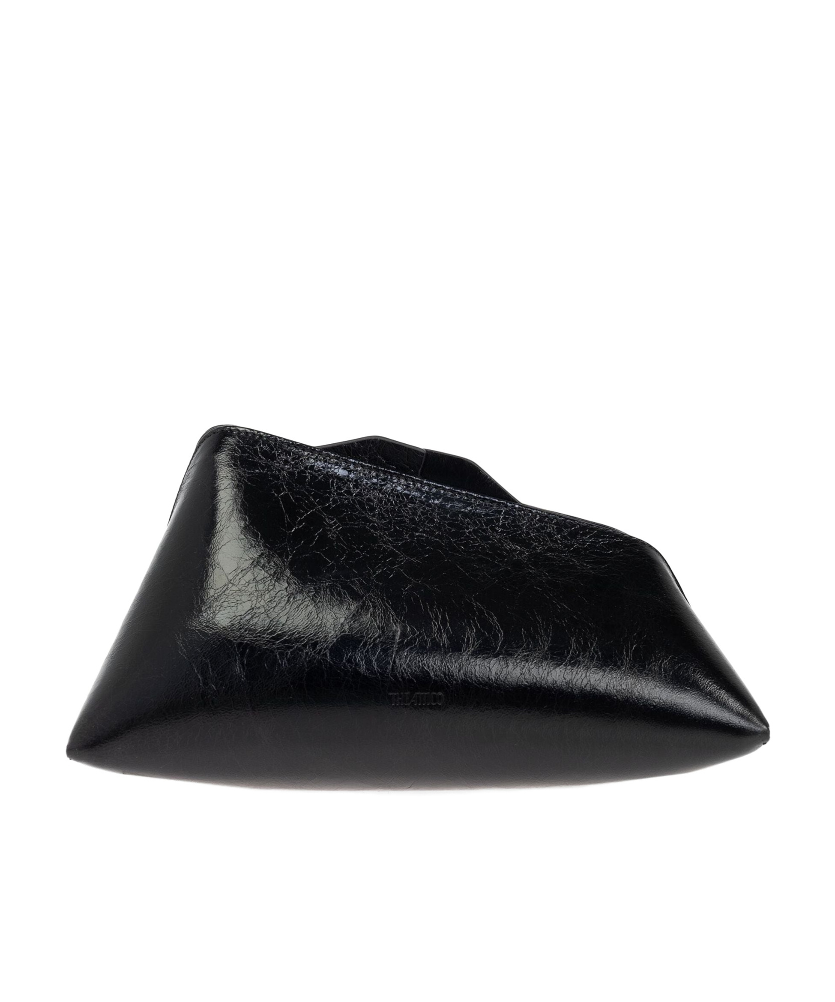 Attico Midnight Leather Clutch Bag In Black