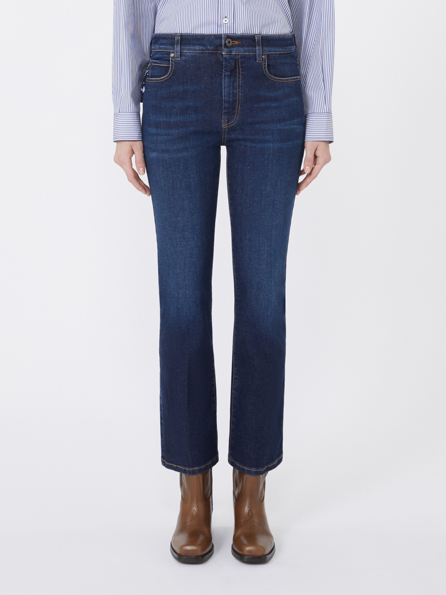 Weekend Max Mara Belt Loop Jeans In Blue