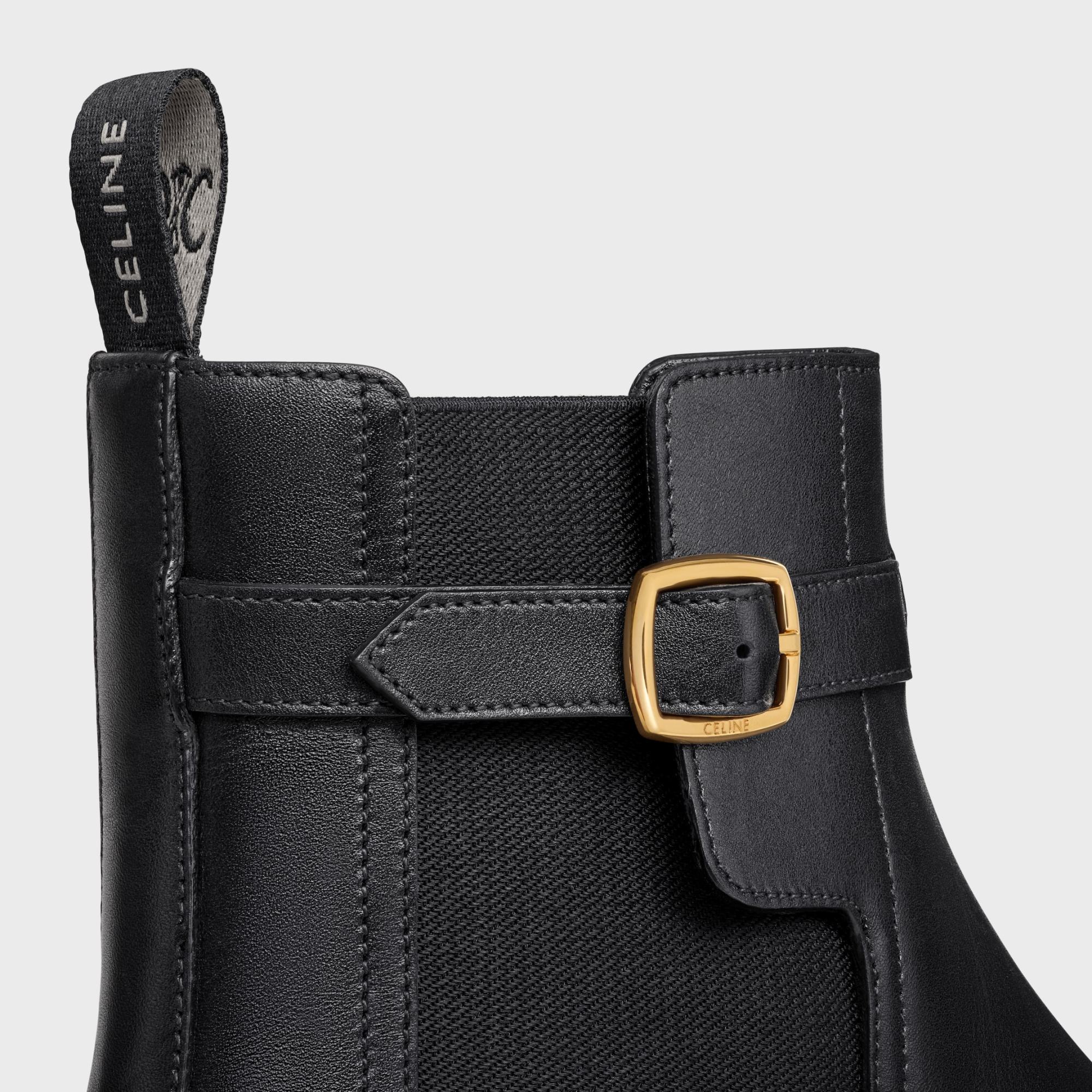 Celine Universite Chelsea Boot  In Shiny Bull In Black