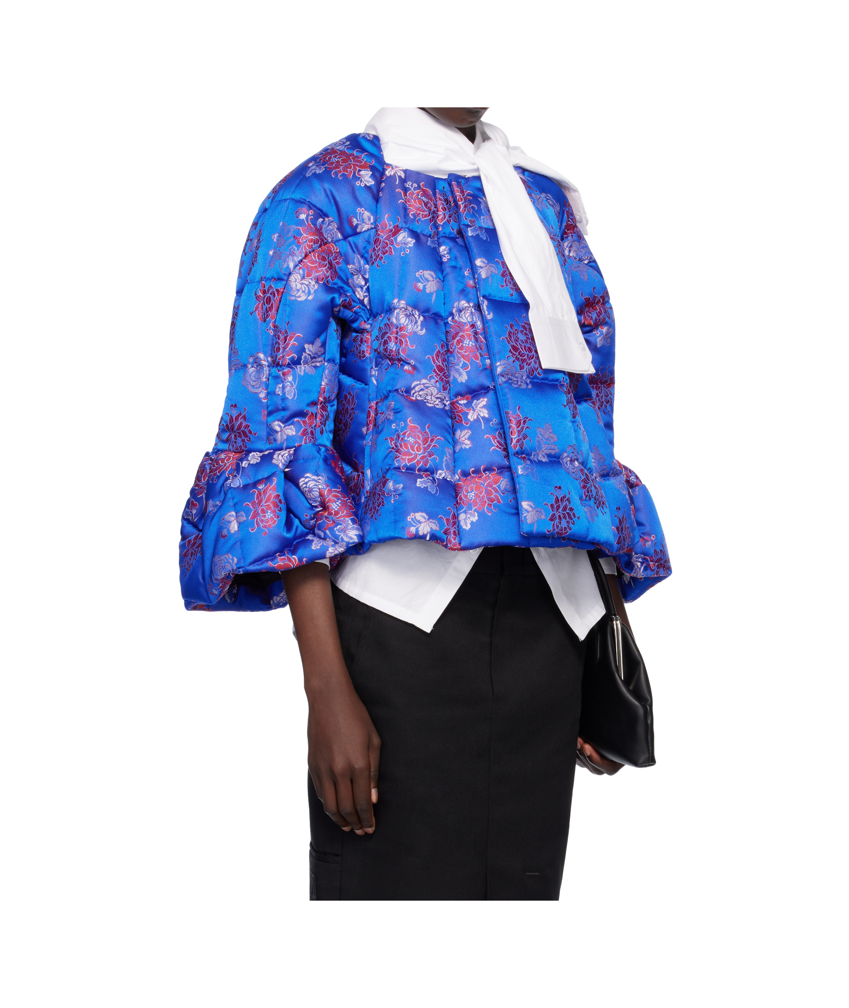 Comme Des Garçons Navy Jacquard Quilted Jacket