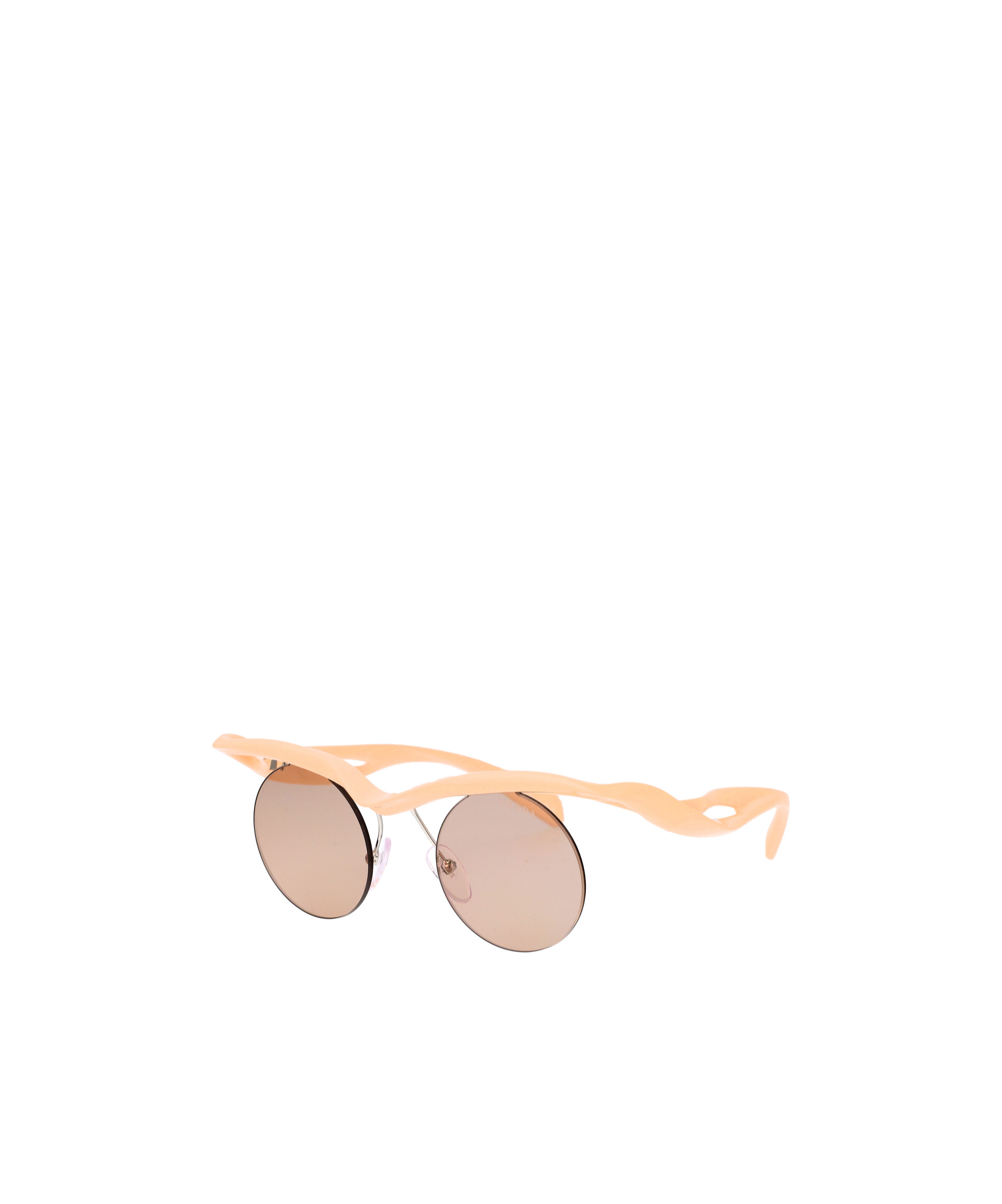 Prada Morph Round-frame Sunglasses In Nude