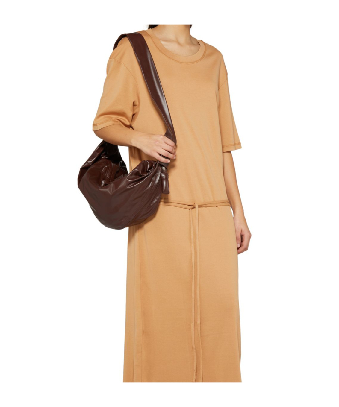 Lemaire Croissant Soft Medium Bag In Brown
