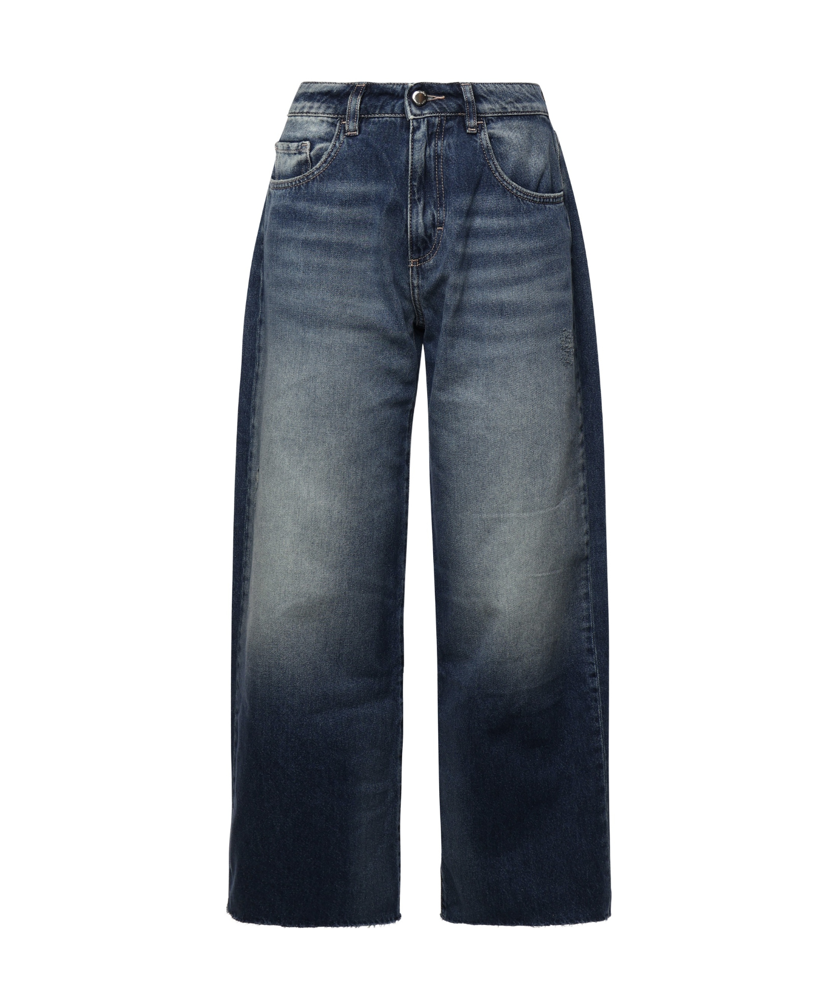 Icon Denim Poppy Blue Jeans With Medium Rise And Logo Patch On The Rear In Denim Woman