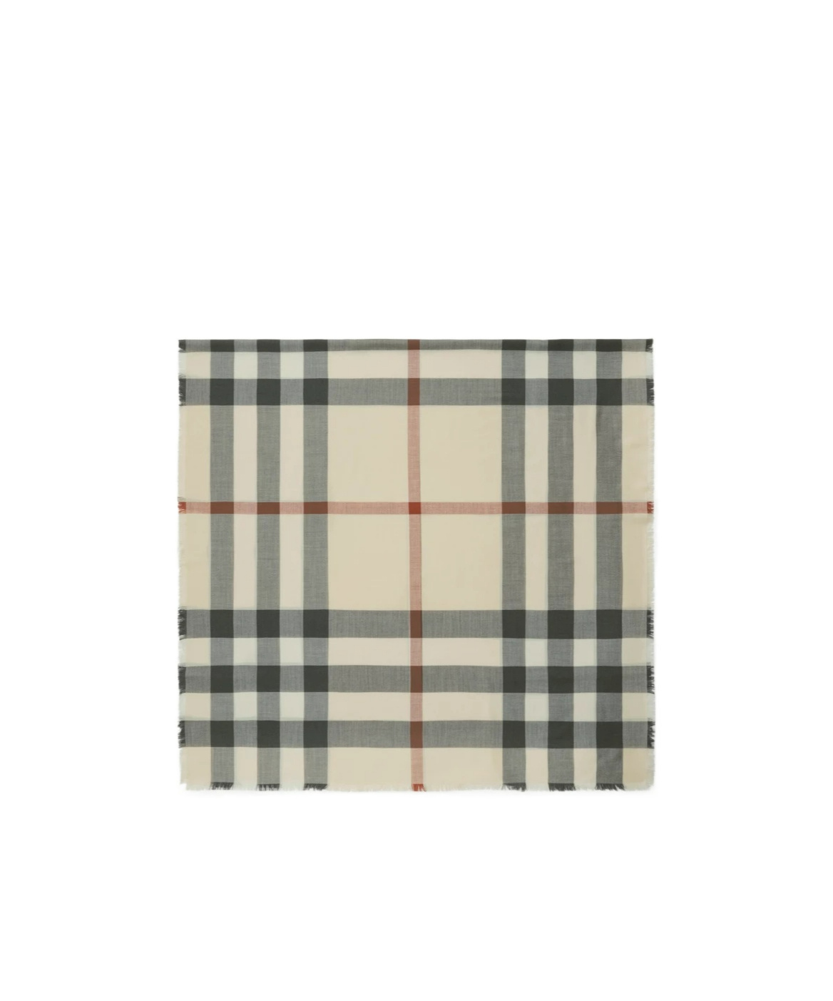 Burberry Check Cashmere Silk Scarf In Nude