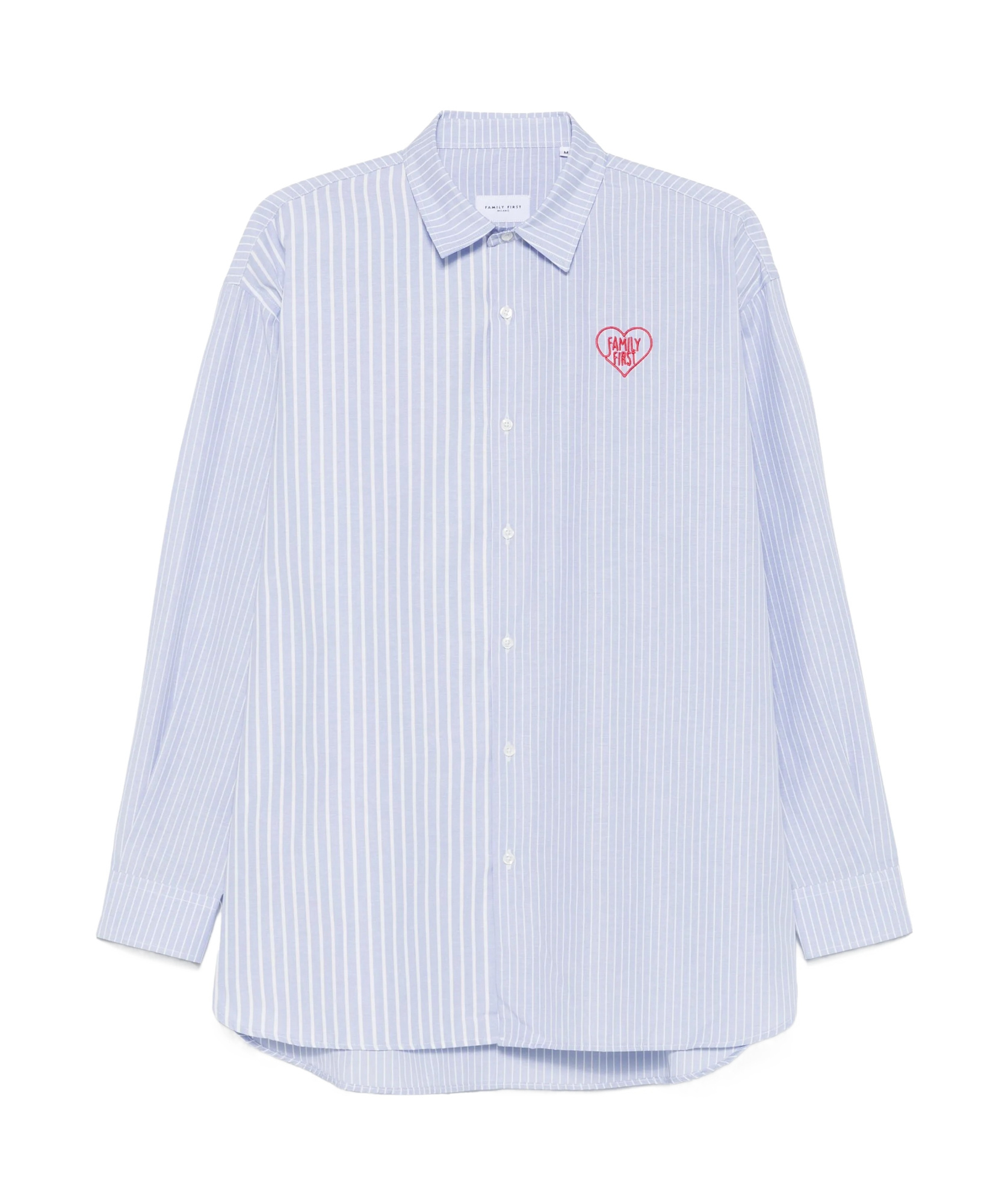 Family First Shirt With Logo In Blue