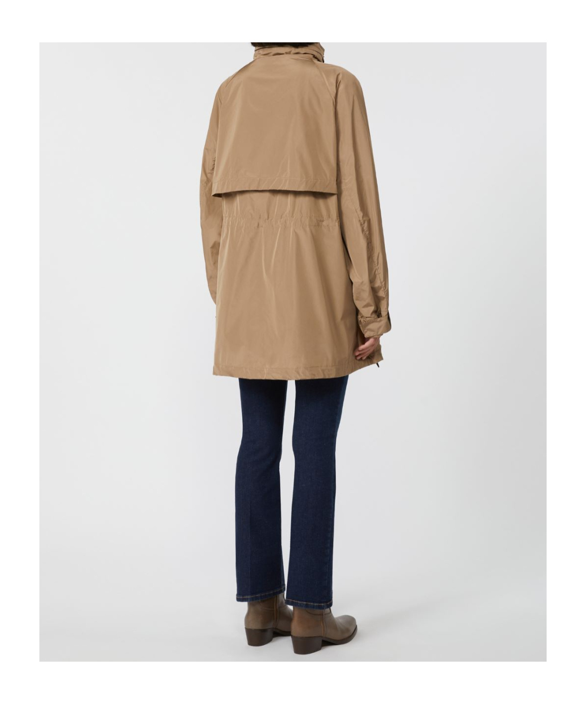 Weekend Max Mara Water-repellent Taffeta Windbreaker In Brown