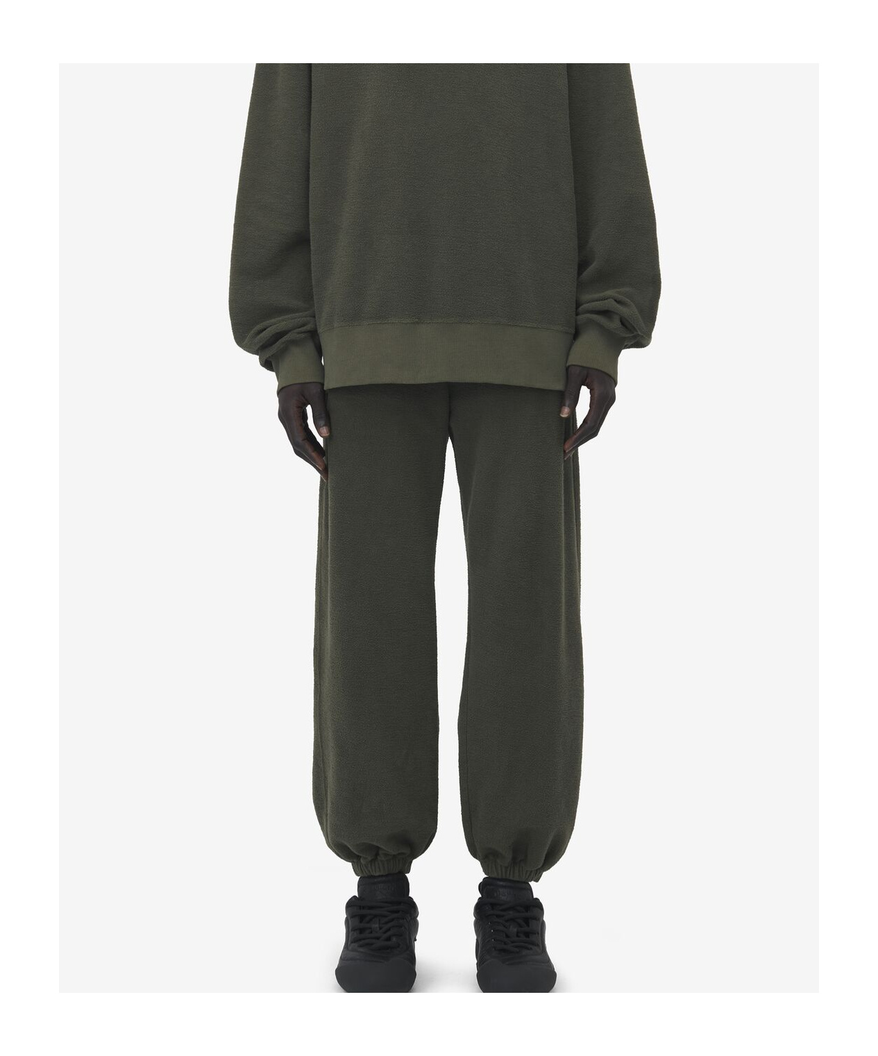 Alexander Mcqueen Elastic Waistband Sweatpants In Green