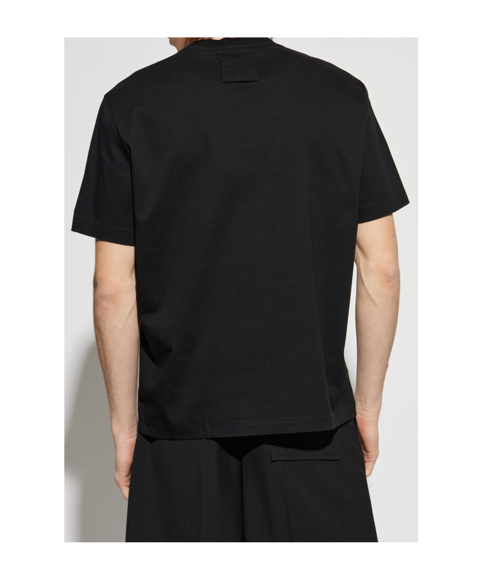 Lanvin Logo-embroidered T-shirt In Black