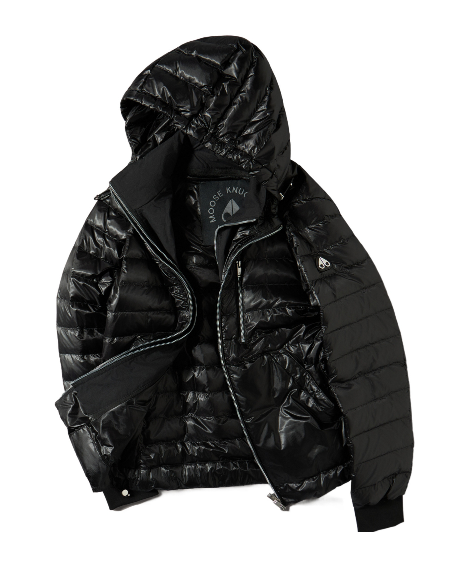 Moose Knuckles Cloud Walker Air Down Jacket In Black