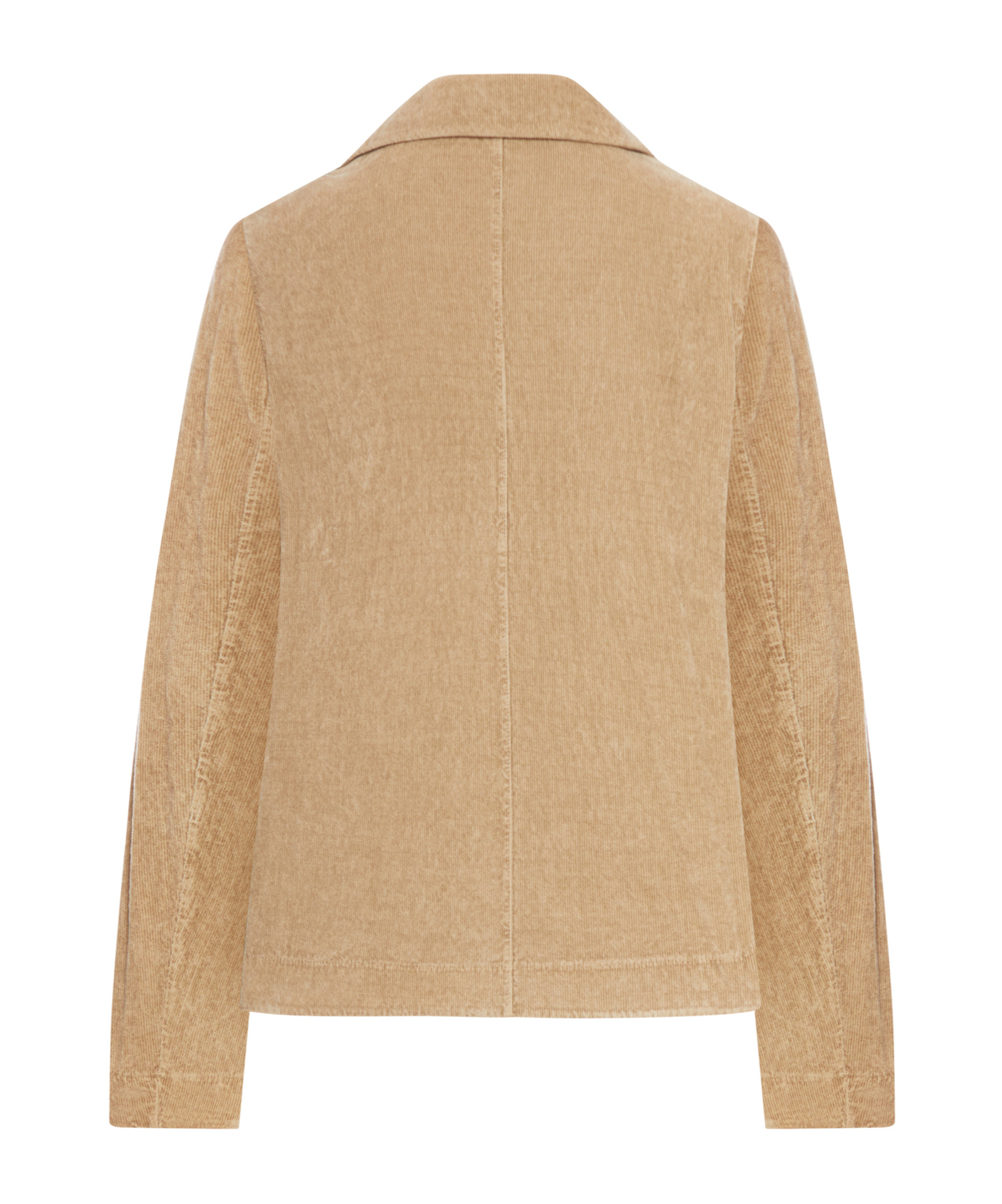 Transit Flared Velvet Ribbed Jacket In Brown