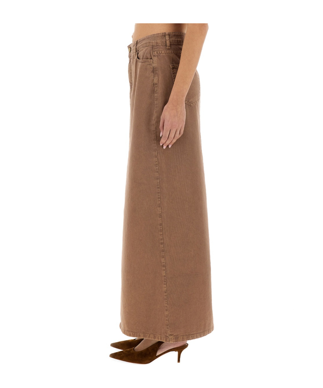 ALYSI LOGO-PATCH MAXI SKIRT