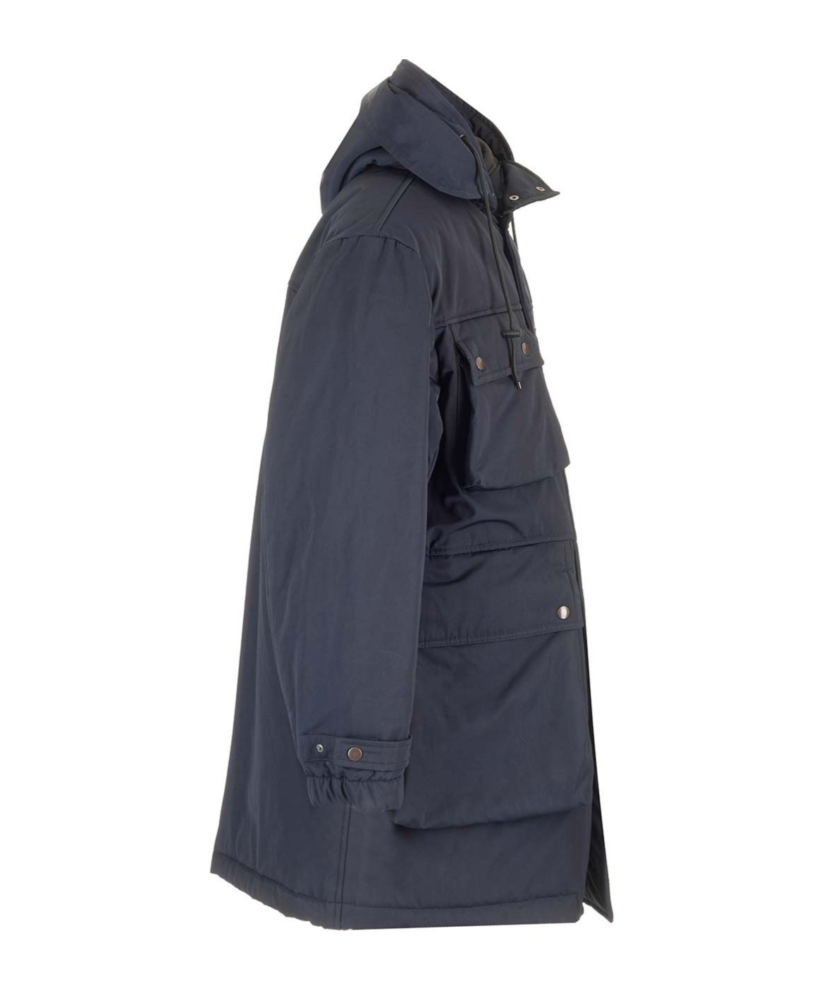 Dries Van Noten Long-sleeved Parka Coat In Blue