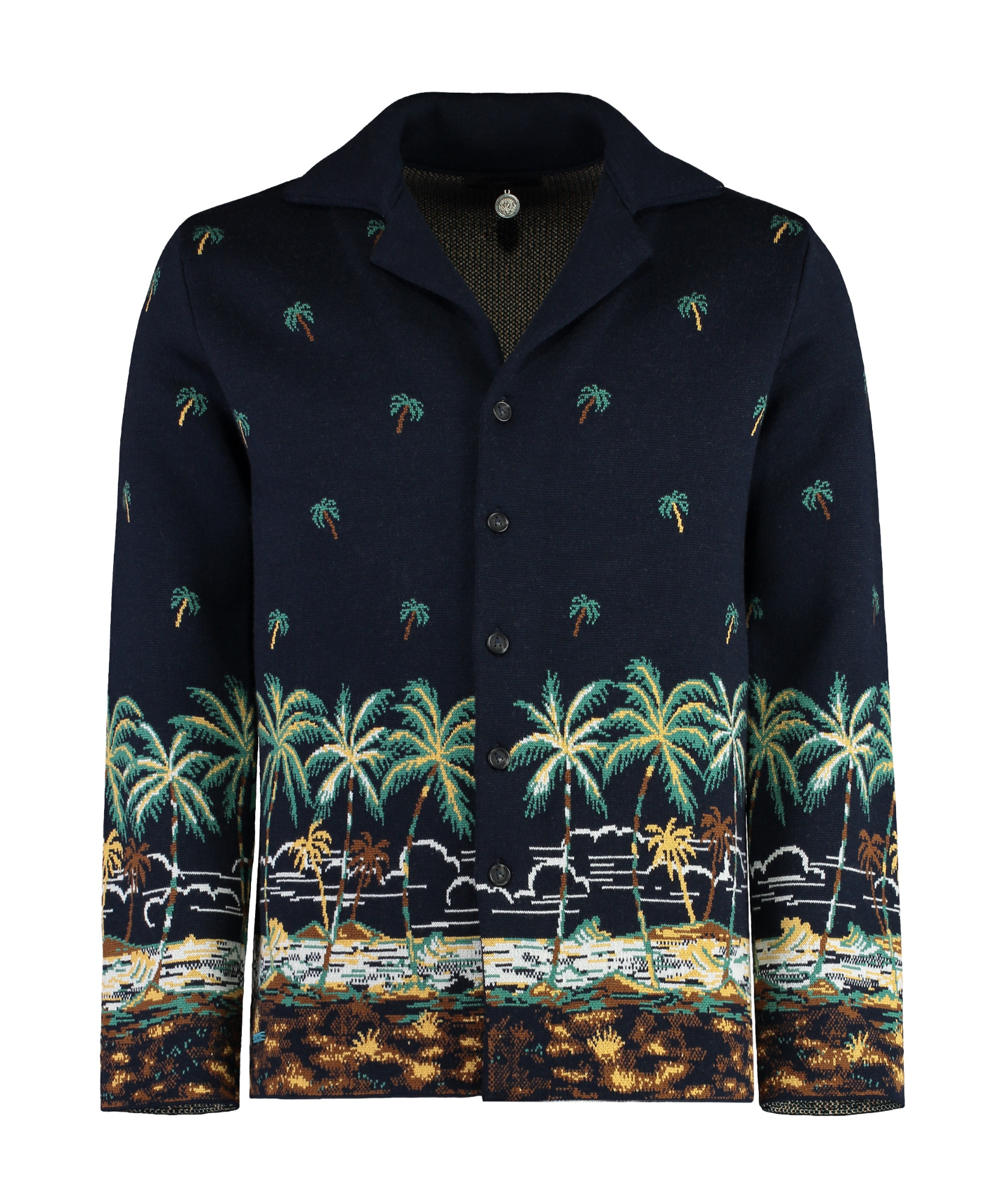 Alanui The Tale Of A Hawaiian Virgin Wool Overshirt In Black