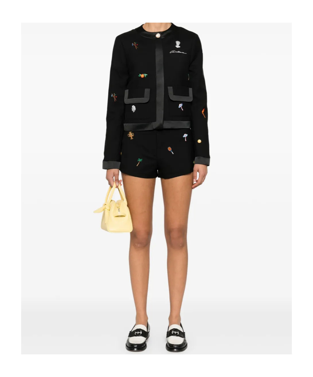 Casablanca Embroidered Casual Jacket In Black