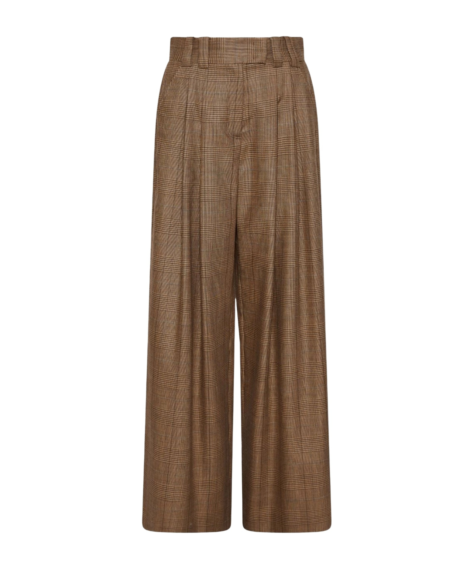 Marella Wool Palazzo Trousers In Brown