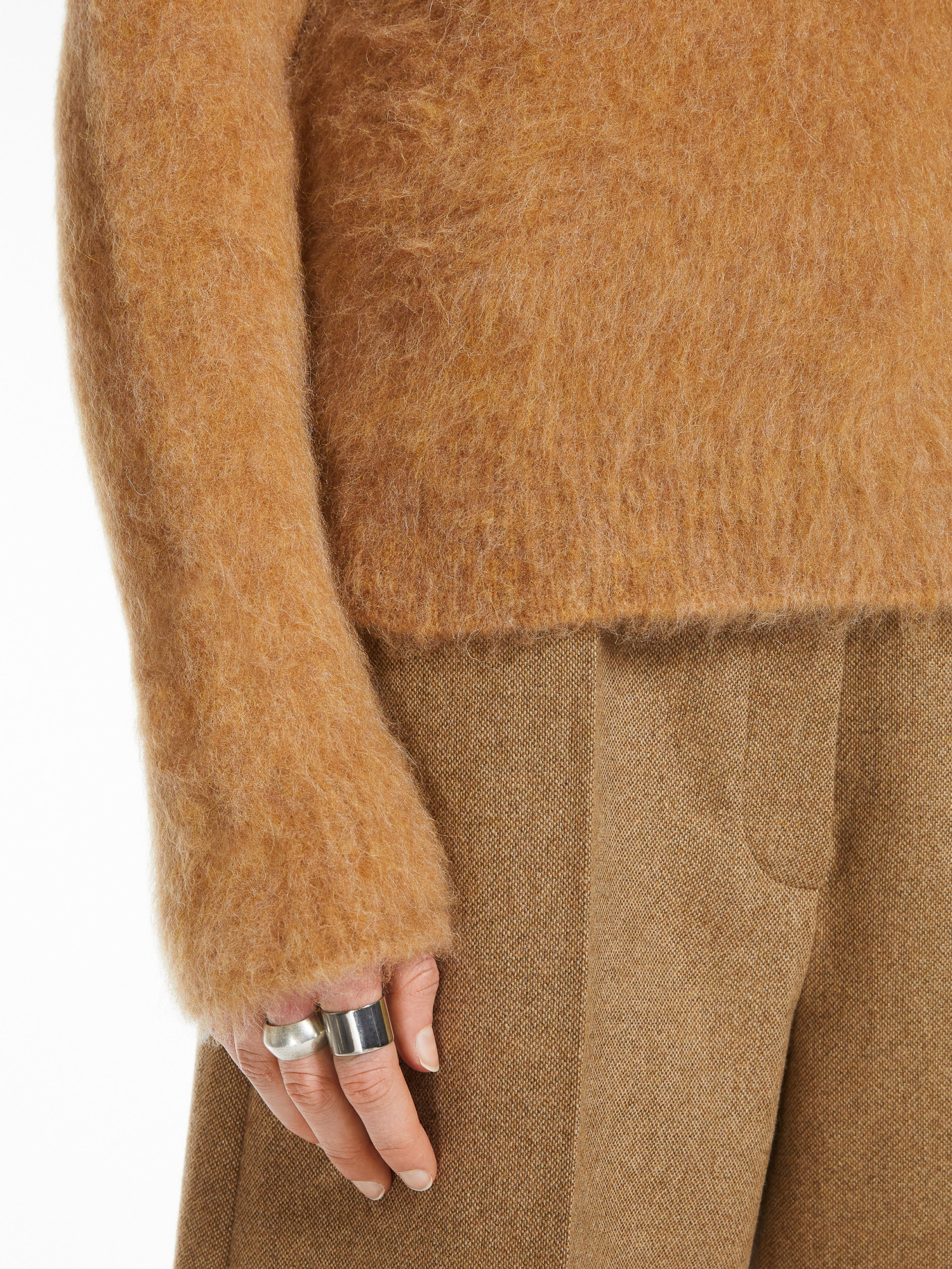 Sportmax Alpaca Blend Turtleneck Sweater In Brown