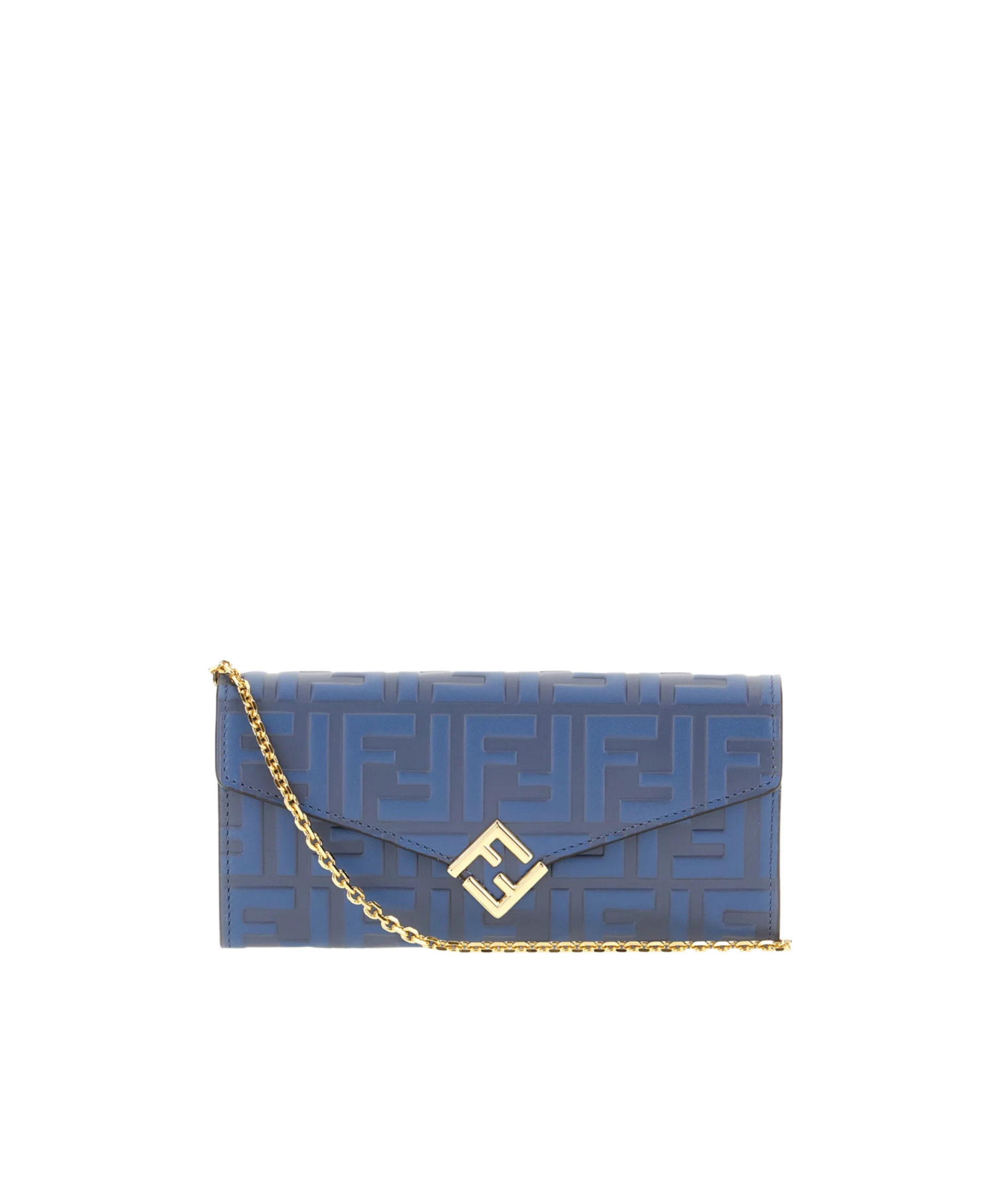 Fendi Two-tone Baguette Wallet In Blue
