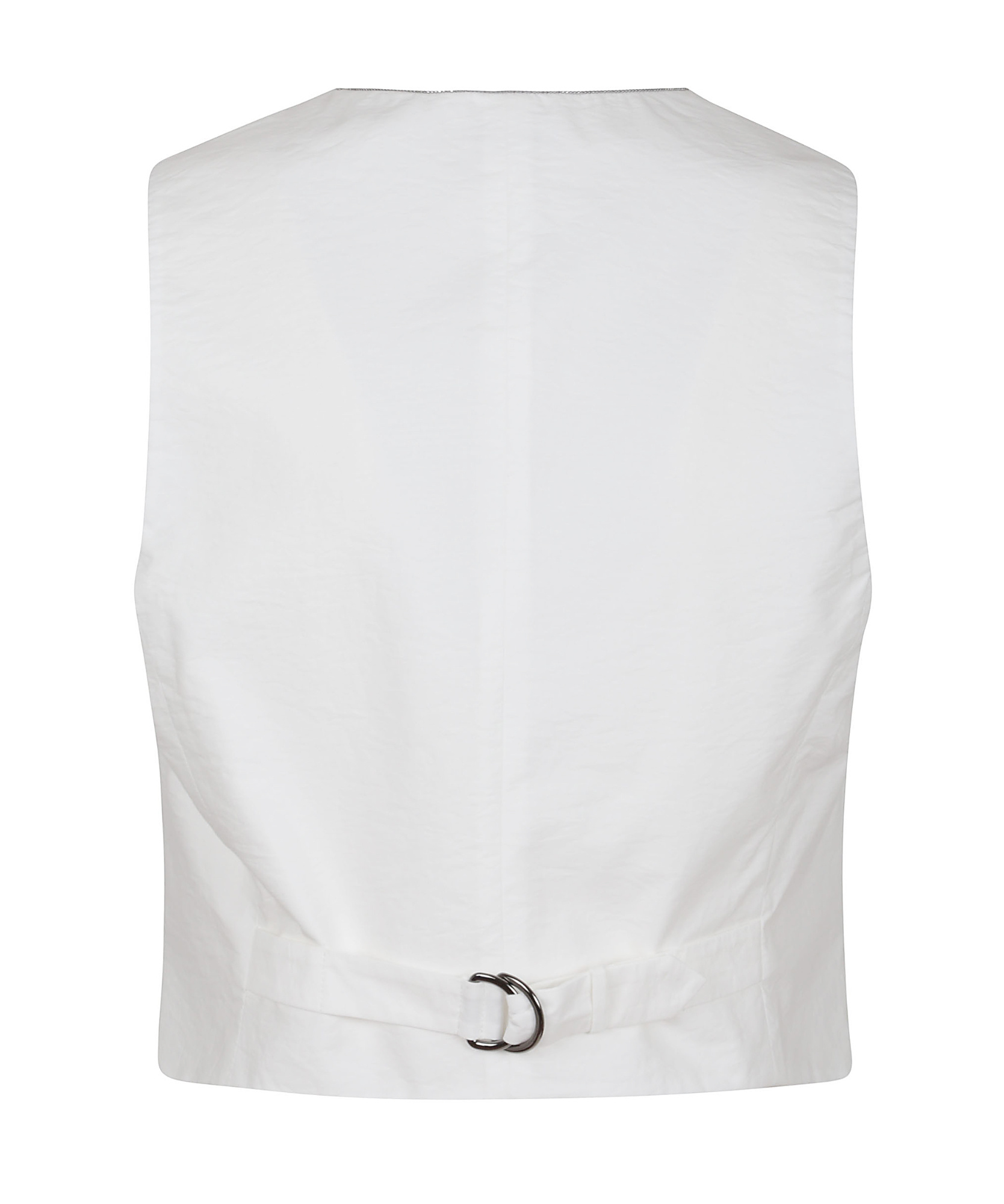 Brunello Cucinelli Weste Monili Aus Popeline In White