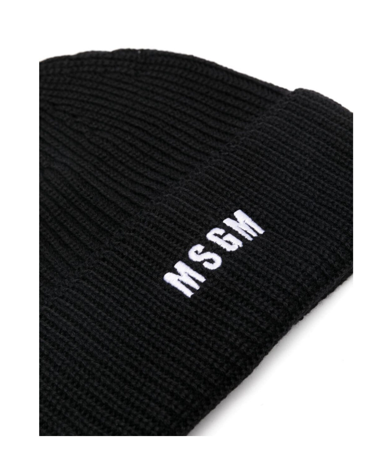 Msgm Beanie Hat In Black