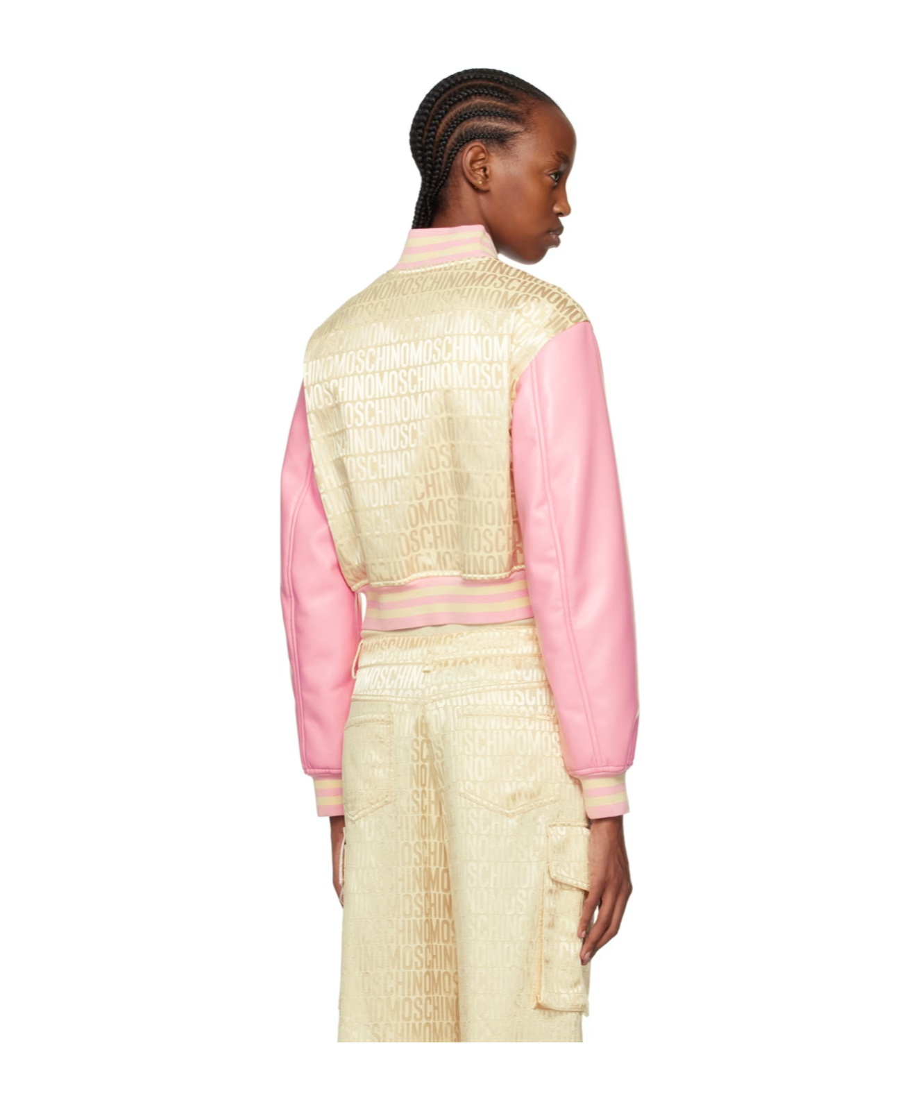 Moschino Splicing Design Long-sleeved Casual Jacket In Multicolor
